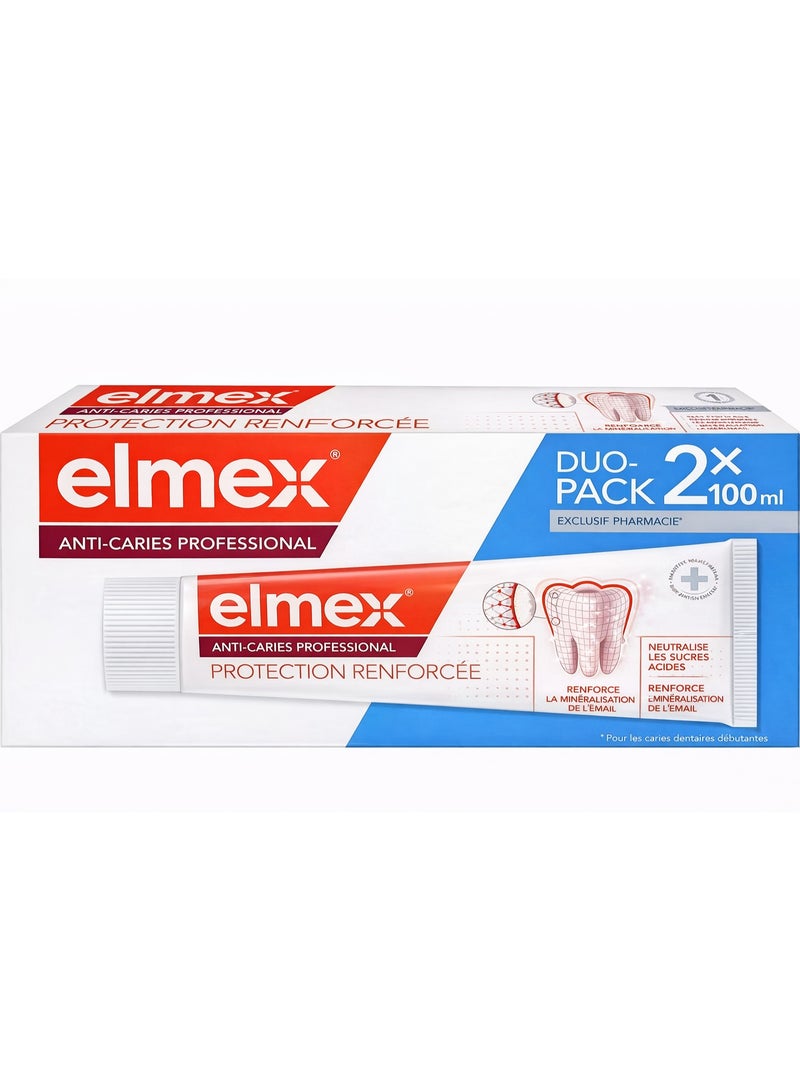 Elmex Toothpaste Anti-Caries Professional Reinforced Protection 2 x 100 ml - Image 1